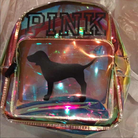 PINK Victoria's Secret Handbags - NEW VS PINK 🐶 iridescent MINI backpack bag 🎒